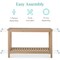 Best Choice Products 48in 2-Shelf Indoor Outdoor Wooden Console Table Multifunctional Buffet Bar Storage